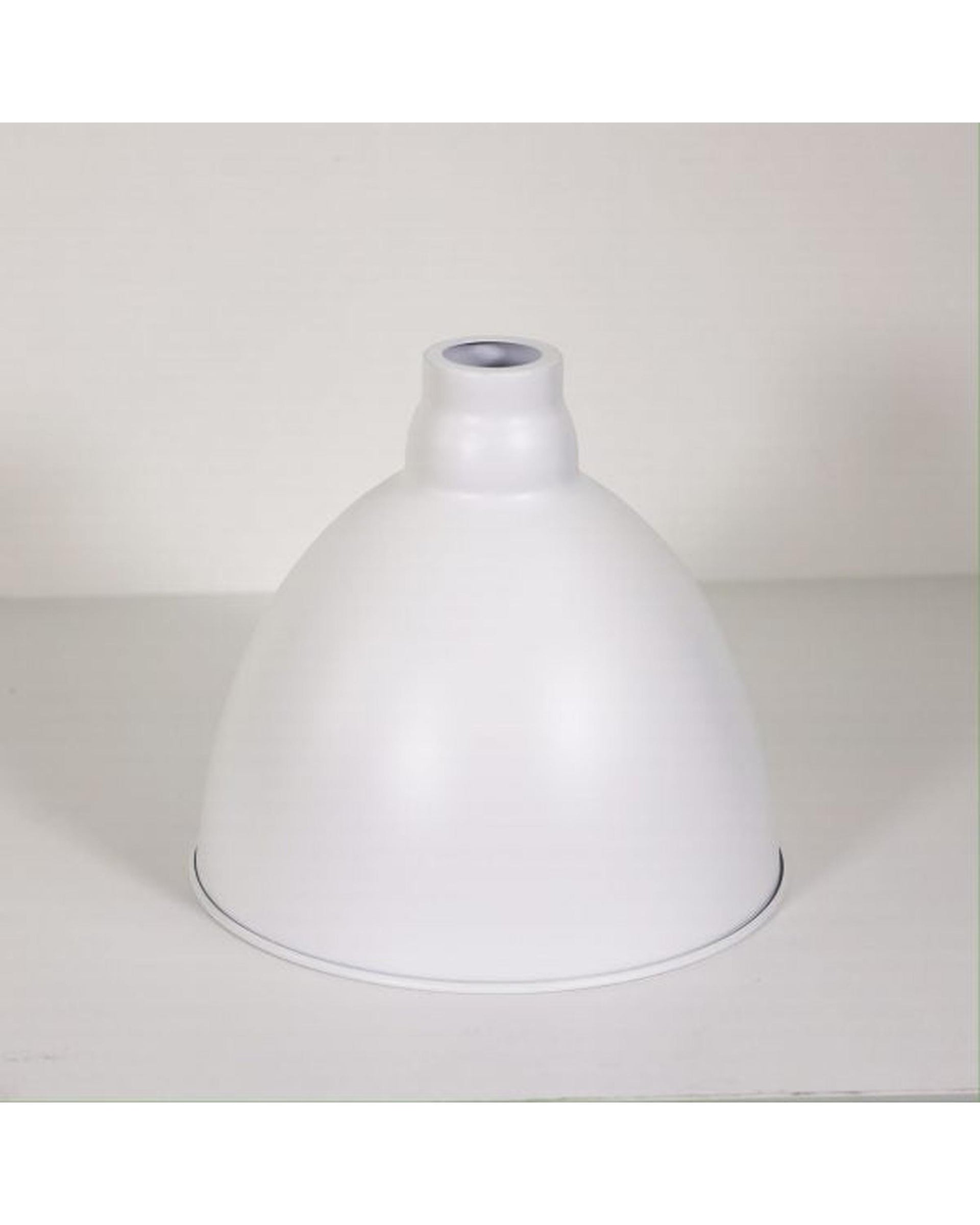 DAWSON.25 25cm White Barn Style Metal Shade Oriel Lighting