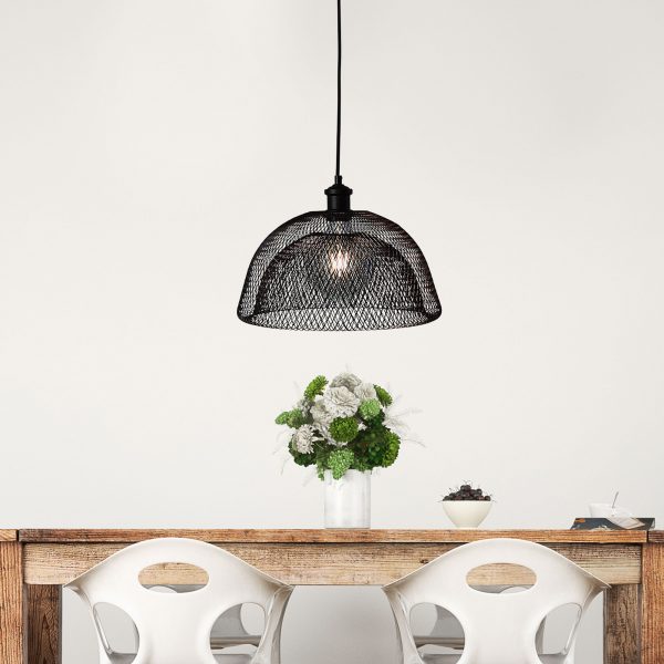 BRAZZ.36 Pendant Light 28cm Mesh Shade only Black Oriel Lighting
