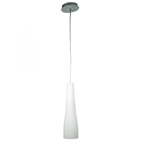 MERI White 41cm White Brushed Glass Pendant Oriel Lighting