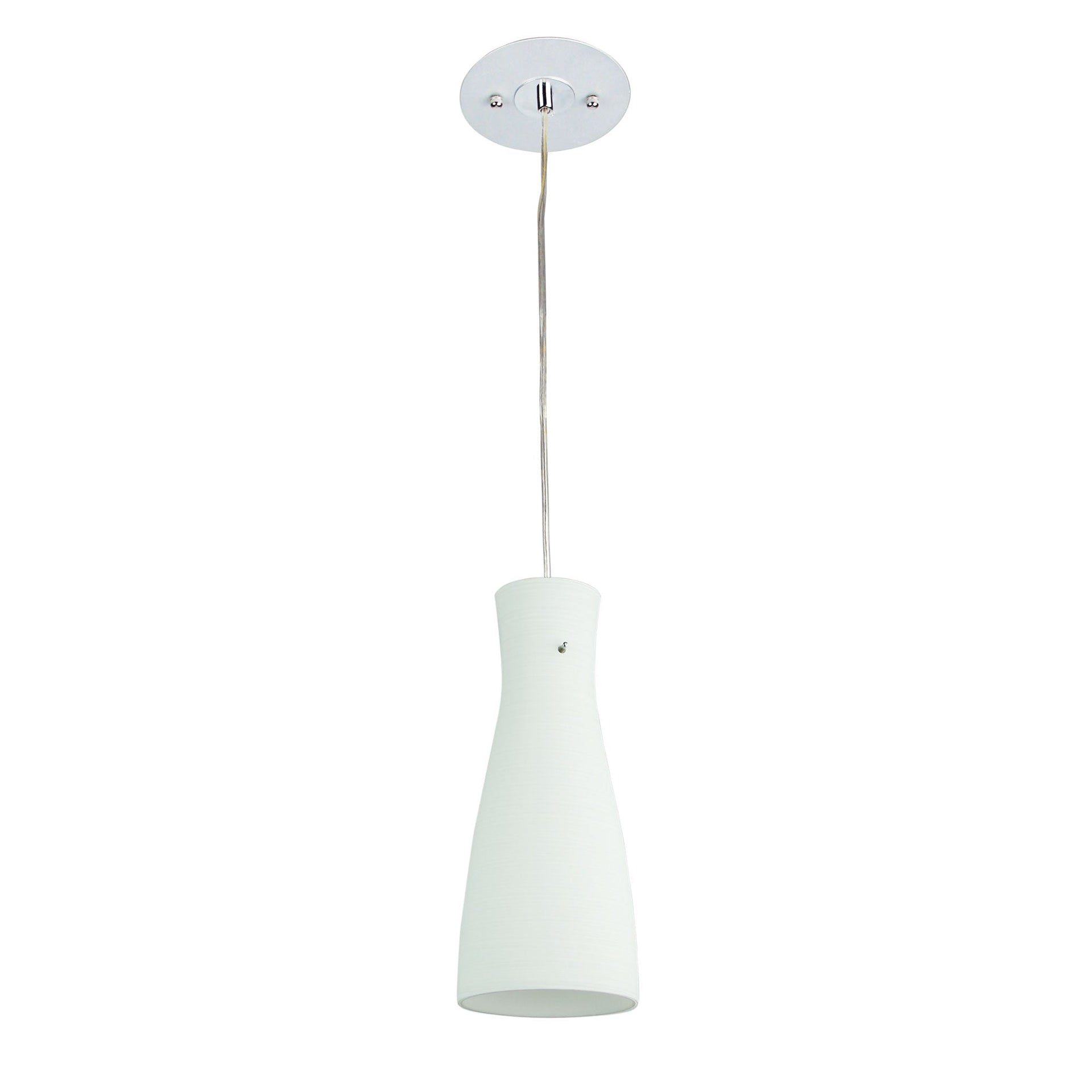CLEO White White Brushed 30cm Glass Pendant Oriel Lighting