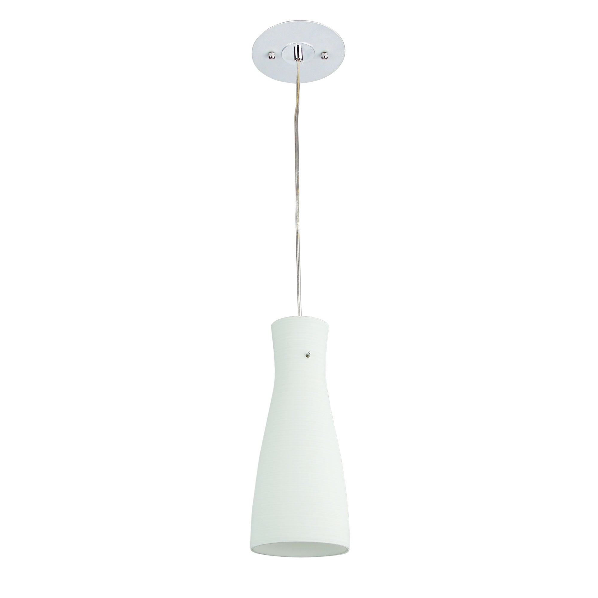 CLEO White White Brushed 30cm Glass Pendant Oriel Lighting
