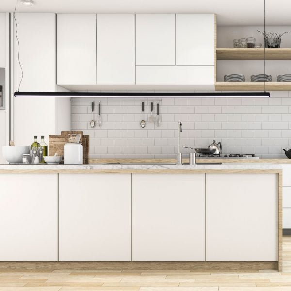 SHARD.1800 CCT Slimline LED Pendant Black Oriel Lighting