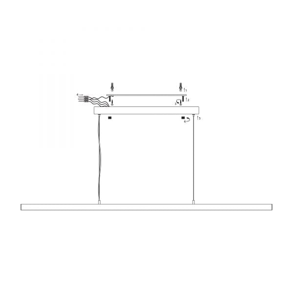 SHARD.1500 4000K Slimline LED Pendant White Oriel Lighting