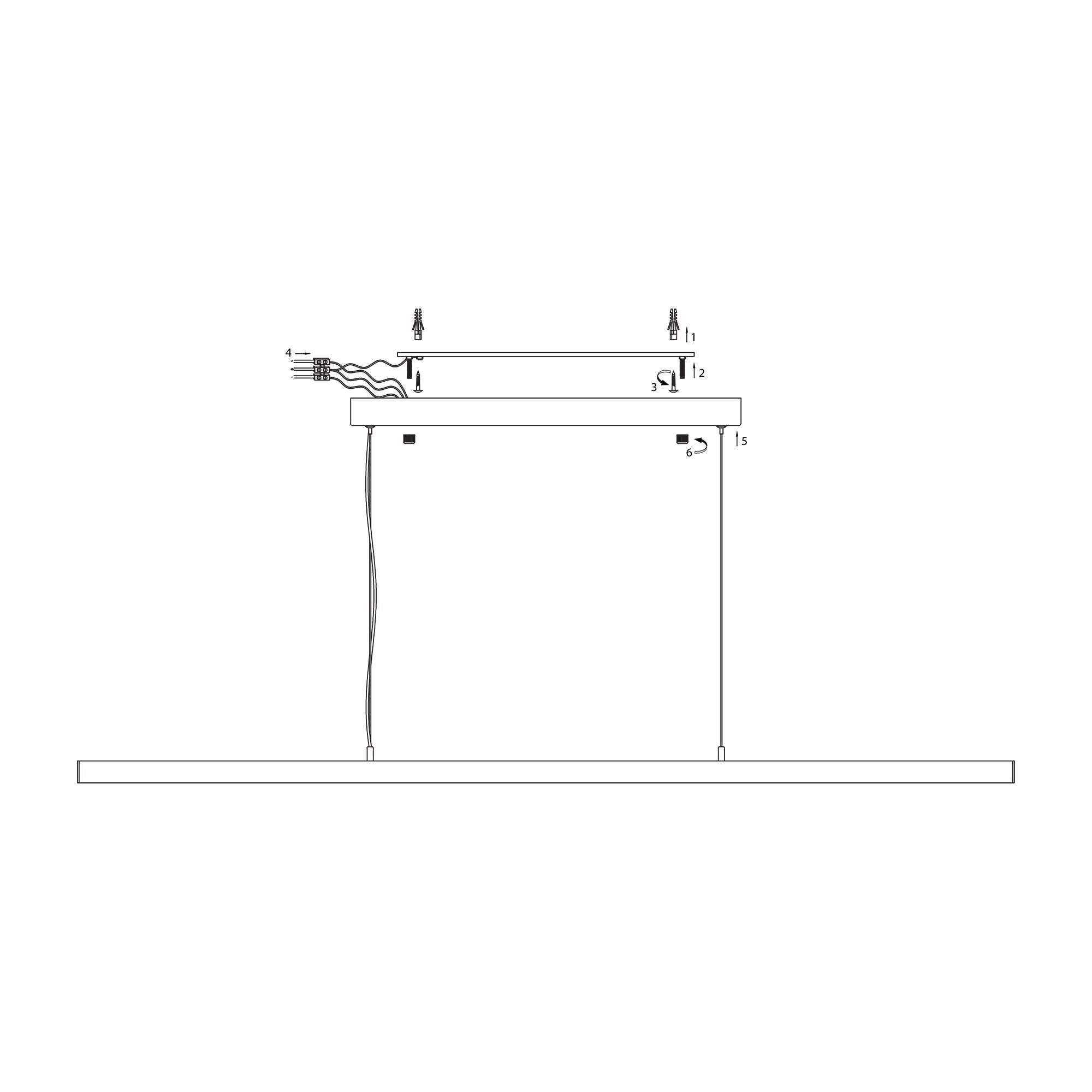 SHARD.1500 4000K Slimline LED Pendant White Oriel Lighting