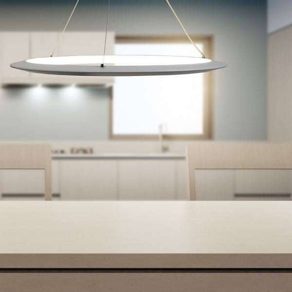 SATURN.60 CCT Modern LED Halo Pendant White Oriel Lighting