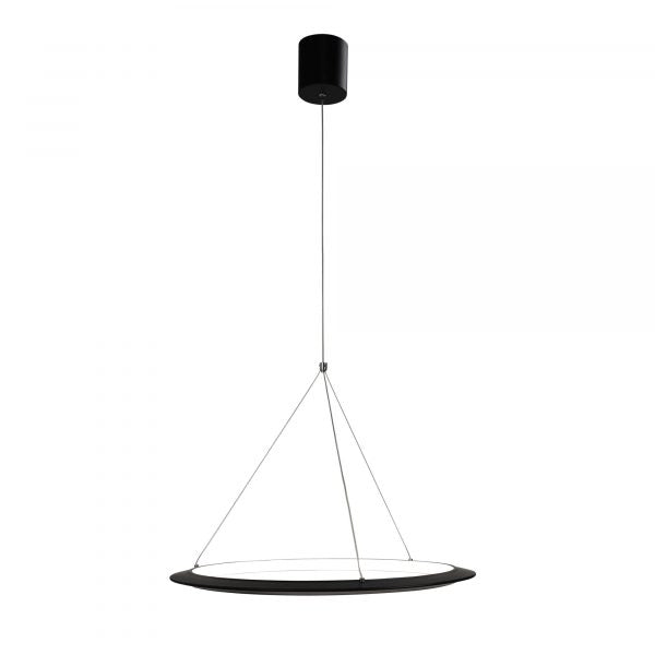 SATURN.60 CCT Modern LED Halo Pendant Black Oriel Lighting
