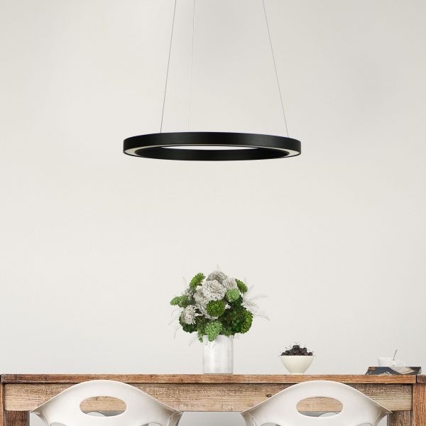 NEBULA.40 Modern LED Halo Pendant Black Oriel Lighting
