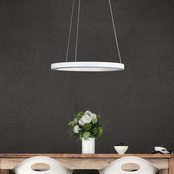 NEBULA.40 Modern LED Halo Pendant White Oriel Lighting