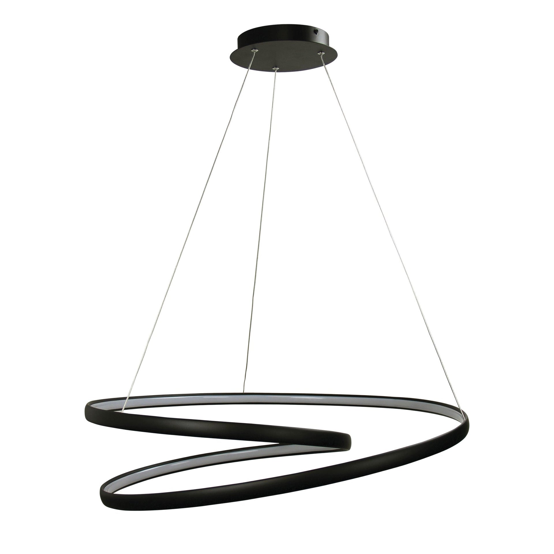 INFINITY Modern LED Spiral Pendant Black Oriel Lighting