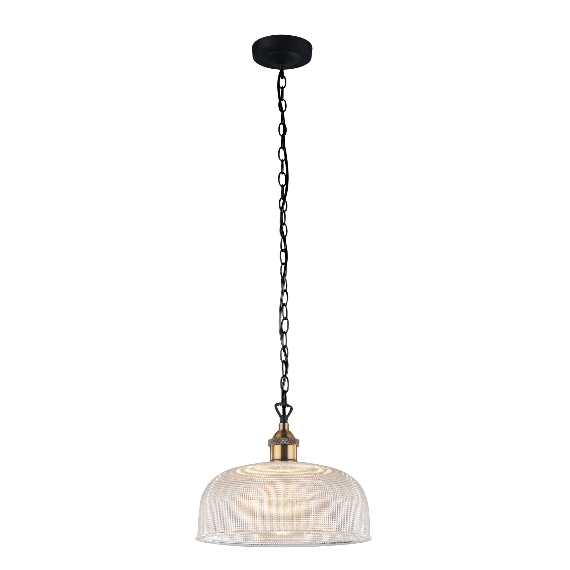 MAISON 27 Retro Halophane Clear Glass Pendant Oriel Lighting