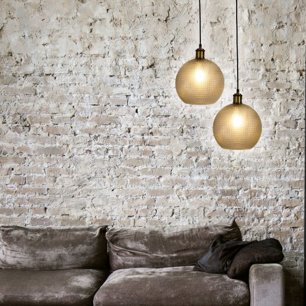 RAFFY Retro Styled Glass Pendant Oriel Lighting