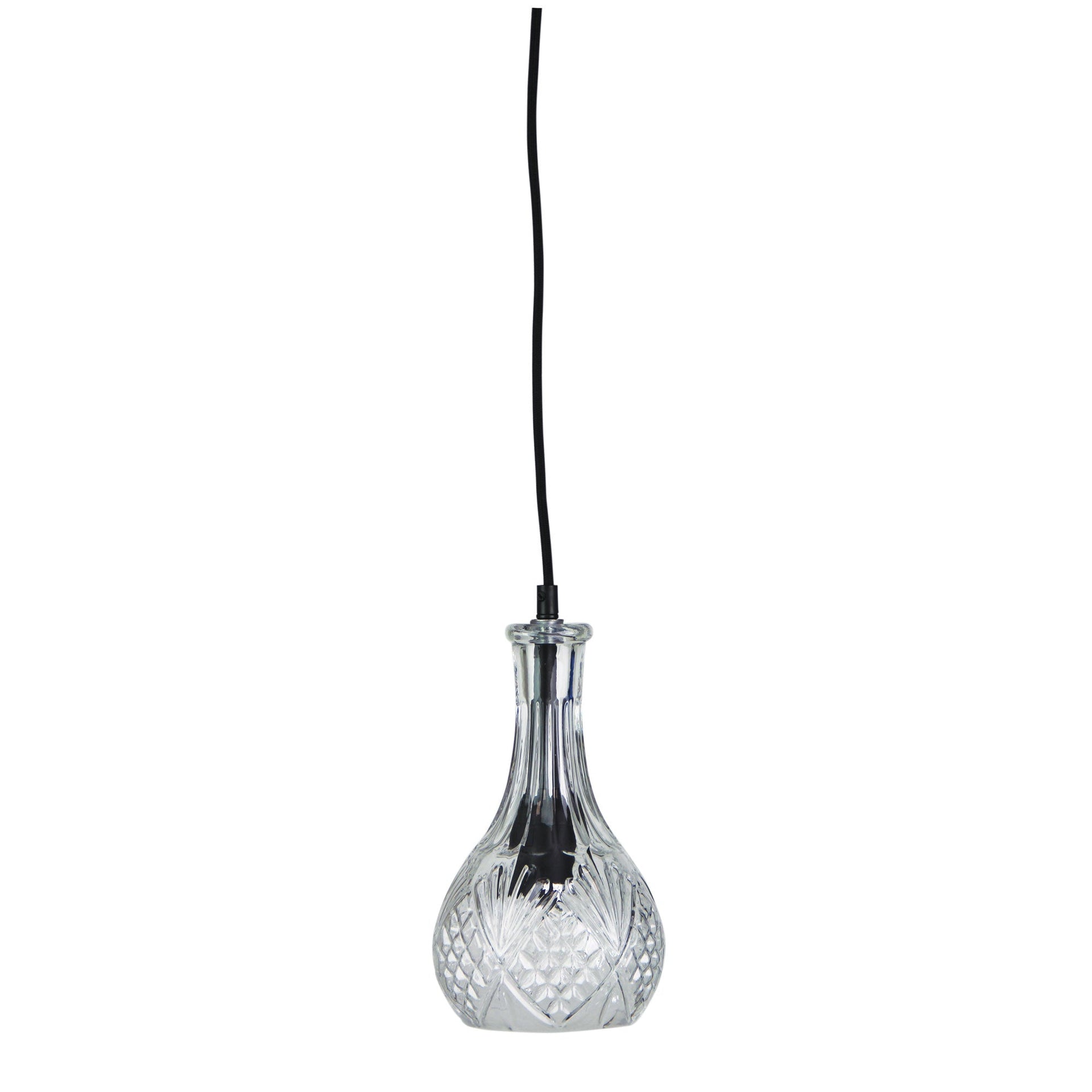 DECANT 1 Retro Vintage Cut Glass Pendant Oriel Lighting