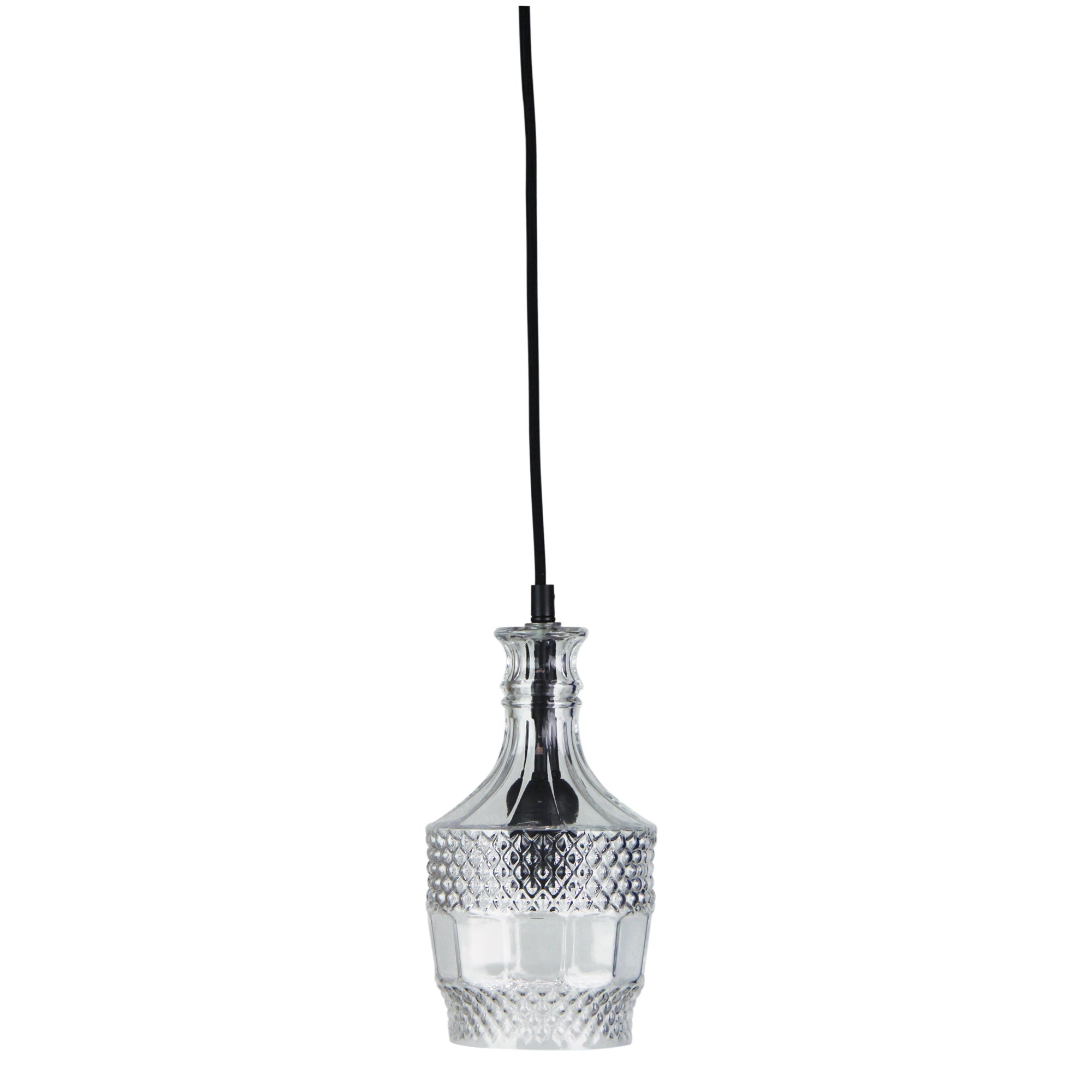 DECANT 3 Retro Vintage Cut Glass Pendant Oriel Lighting