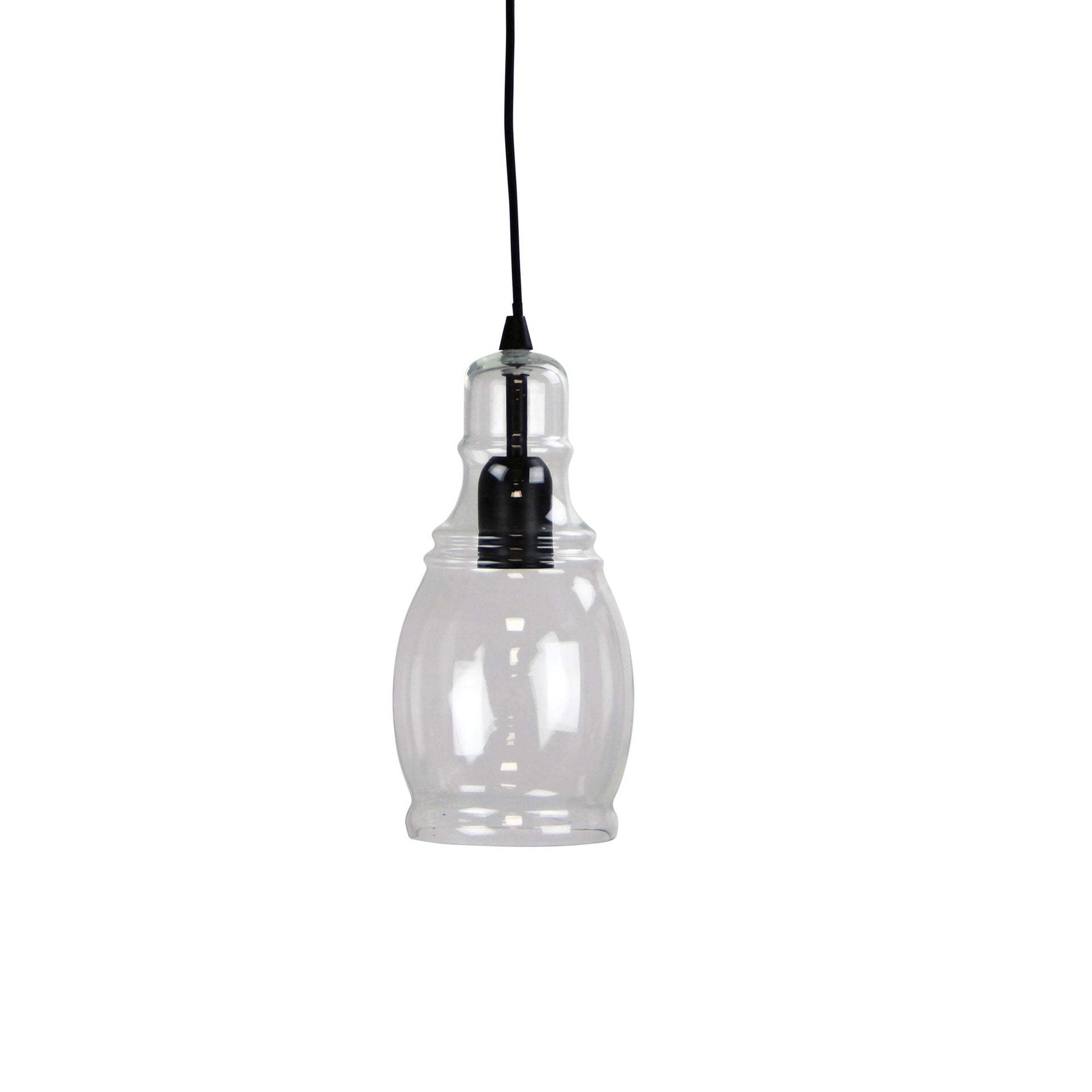 AUBURN.3 Pendant Light Clear Glass Single Pendant Oriel Lighting