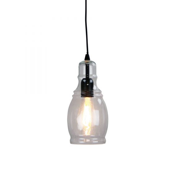 AUBURN.2 Pendant Light Clear Glass Single Pendant Oriel Lighting