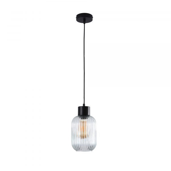 MILLER.130 Ribbed Glass Pendant Oriel Lighting
