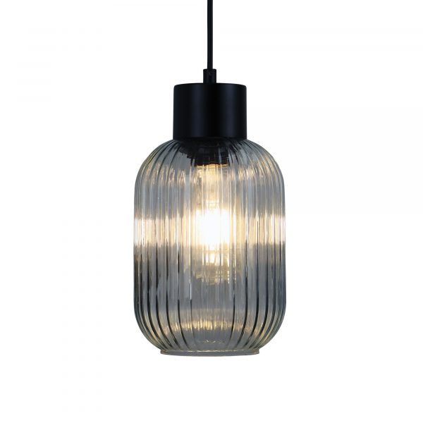 MILLER.130 Ribbed Glass Pendant Oriel Lighting