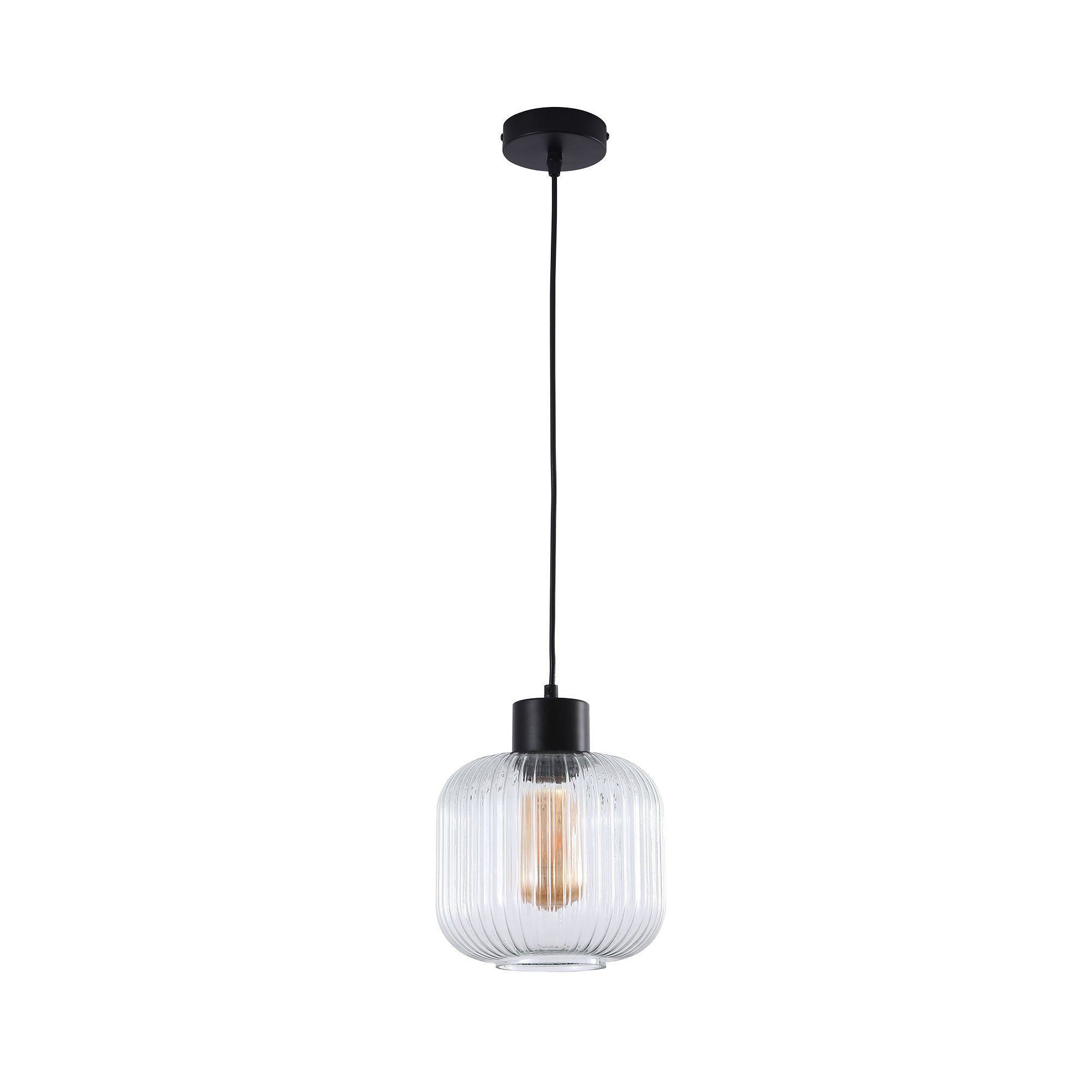 MILLER.200 Ribbed Glass Pendant Oriel Lighting
