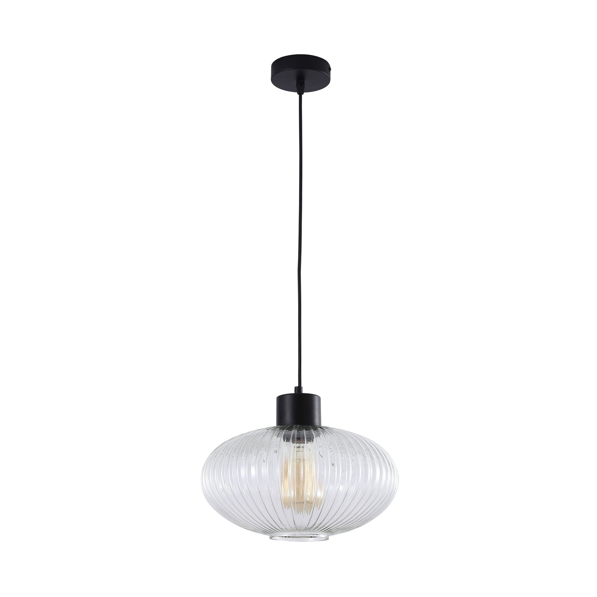 MILLER.300 Ribbed Glass Pendant Oriel Lighting
