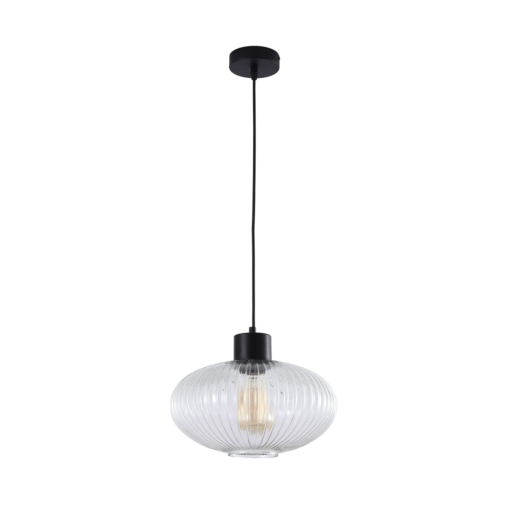 MILLER.300 Ribbed Glass Pendant Oriel Lighting
