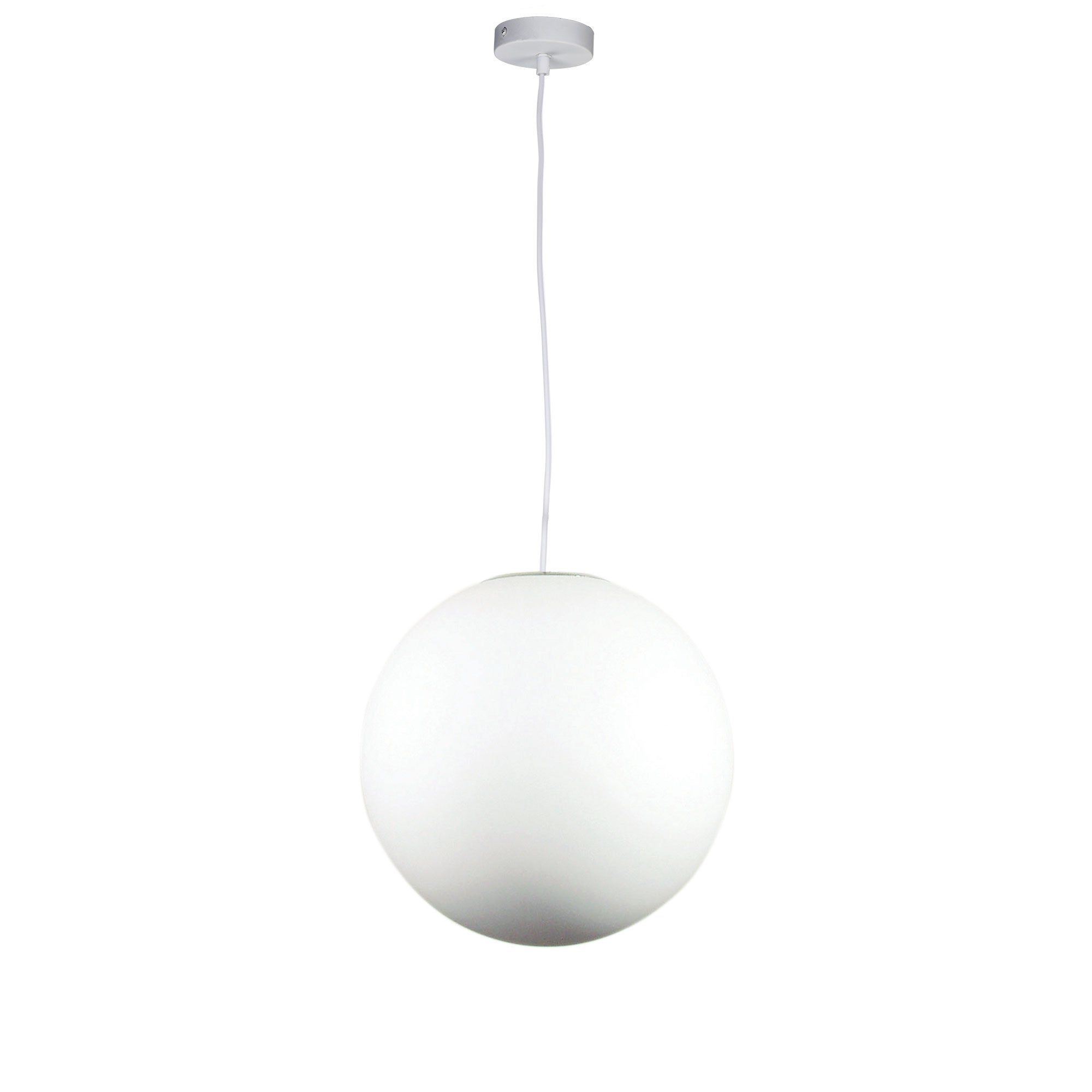 PHASE 50 White Acrylic Sphere Pendant Oriel Lighting