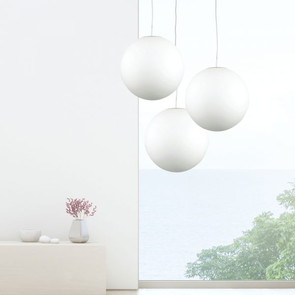 PHASE 30 White Acrylic Sphere Pendant Oriel Lighting