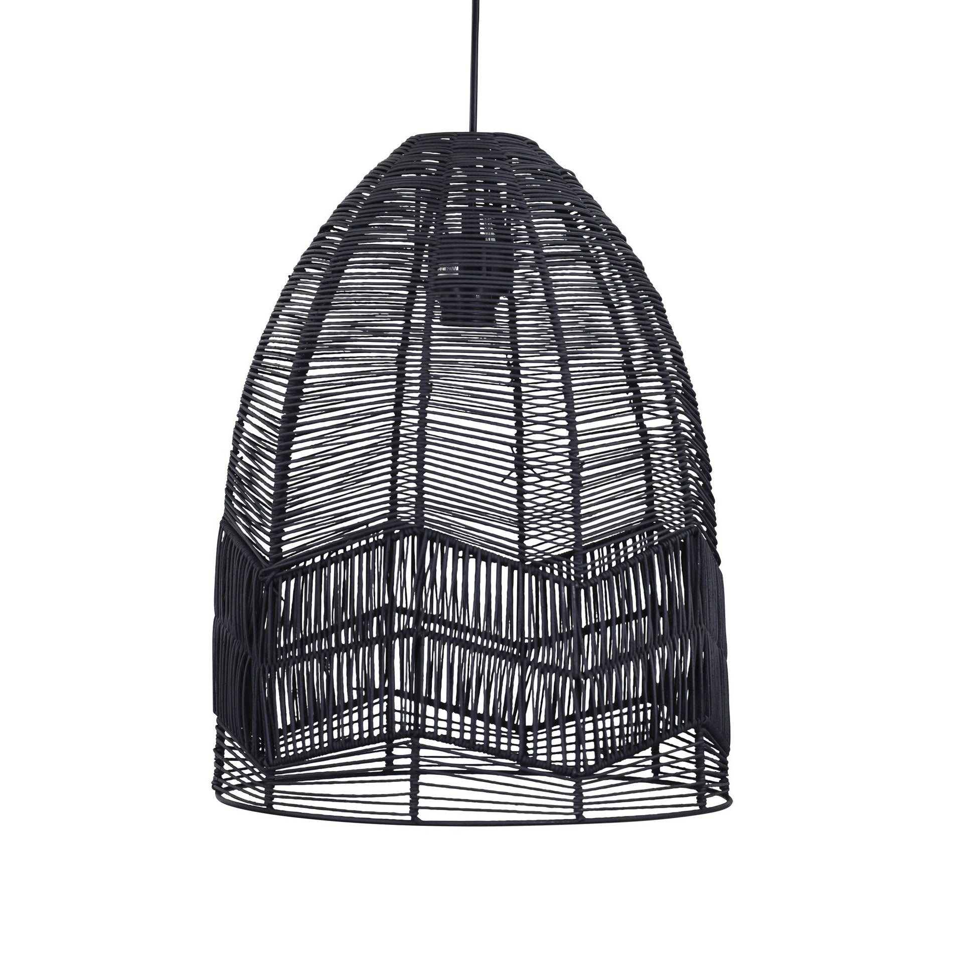 SERANG 35 Black Cane Pendant Shade Only Oriel Lighting