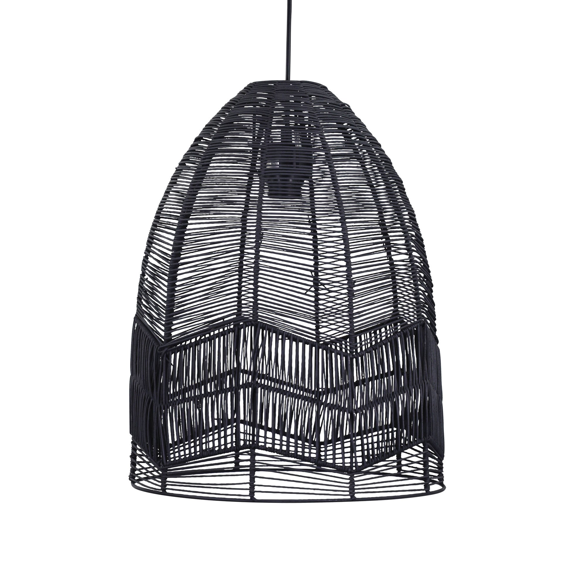 SERANG 35 Black Cane Pendant Shade Only Oriel Lighting