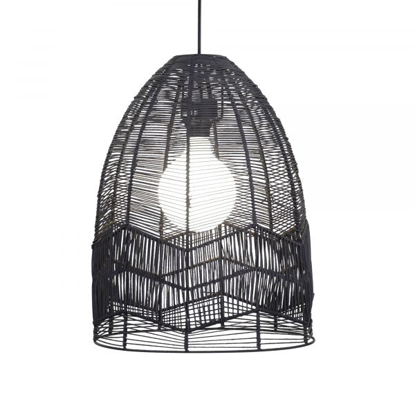 SERANG 35 Black Cane Pendant Shade Only Oriel Lighting