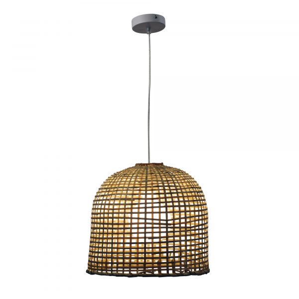 BATU Pendant Light Hand Woven Cane Shade Only Oriel Lighting