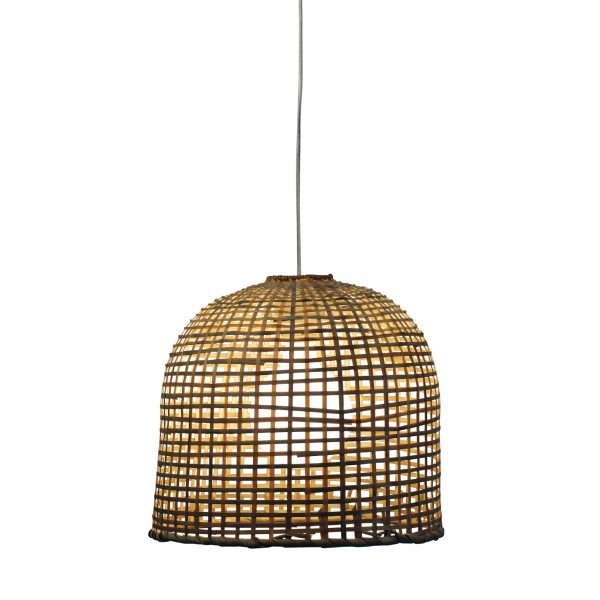 BATU Pendant Light Hand Woven Cane Shade Only Oriel Lighting
