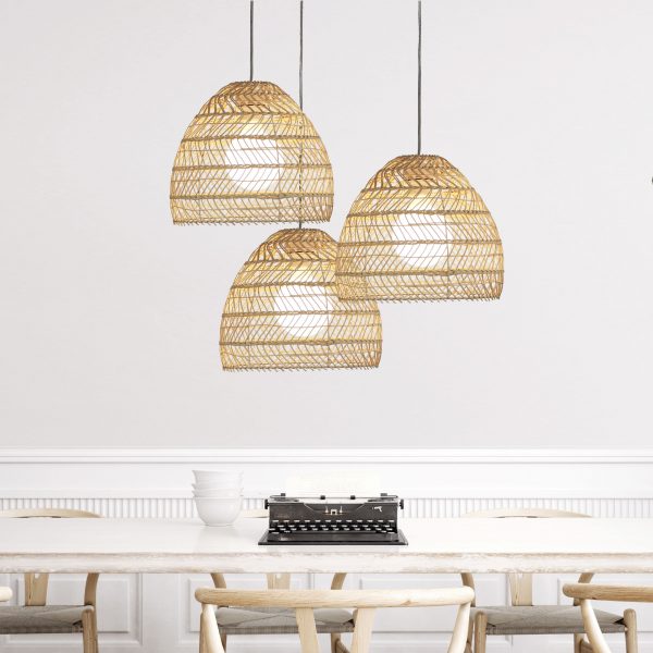 METTE 35 Natural Cane Woven Rattan Shade Only Oriel Lighting