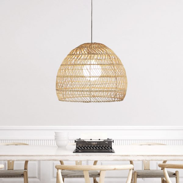 METTE 47 Natural Cane Woven Rattan Shade Only Oriel Lighting