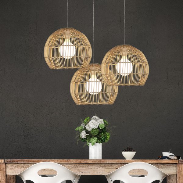 BATU 36 Pendant Light Natural Rattan Cane Shade Only Oriel Lighting