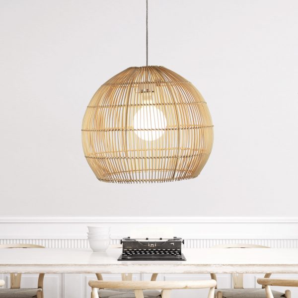 BATU 48 Pendant Light Natural Rattan Cane Shade Only Oriel Lighting