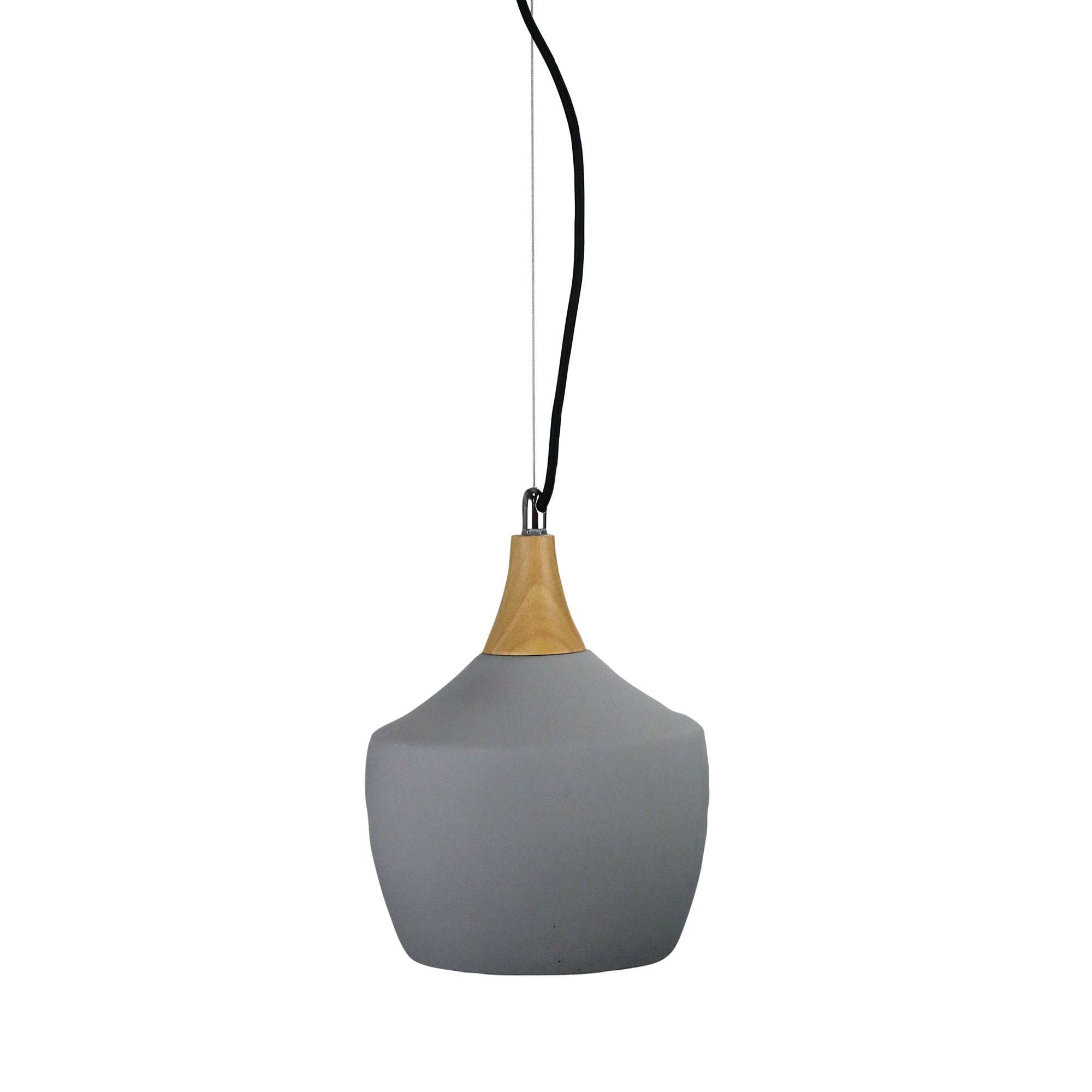 PANTO 3 Urban Style Pendant in Concrete and Timber Oriel Lighting