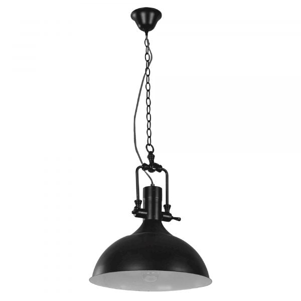 COTTAGE Urban Retro Industrial Style Black Pendant Oriel Lighting