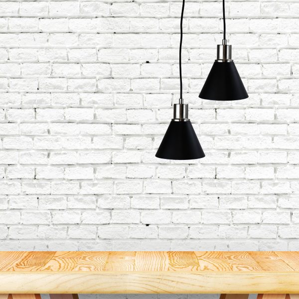 COMO Black and Brushed Chrome Single Pendant Oriel Lighting