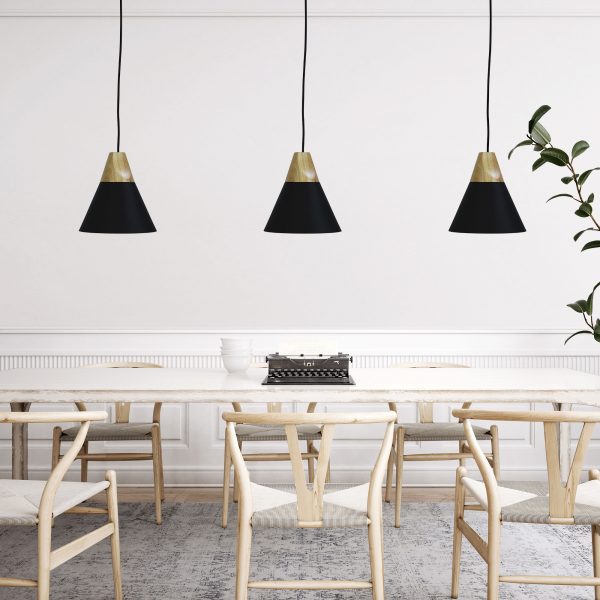 TRIGO.20 Stylish Conical Black Pendant Oriel Lighting
