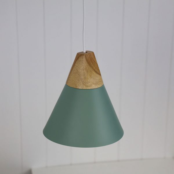 TRIGO.20 Stylish Conical Green Pendant Oriel Lighting