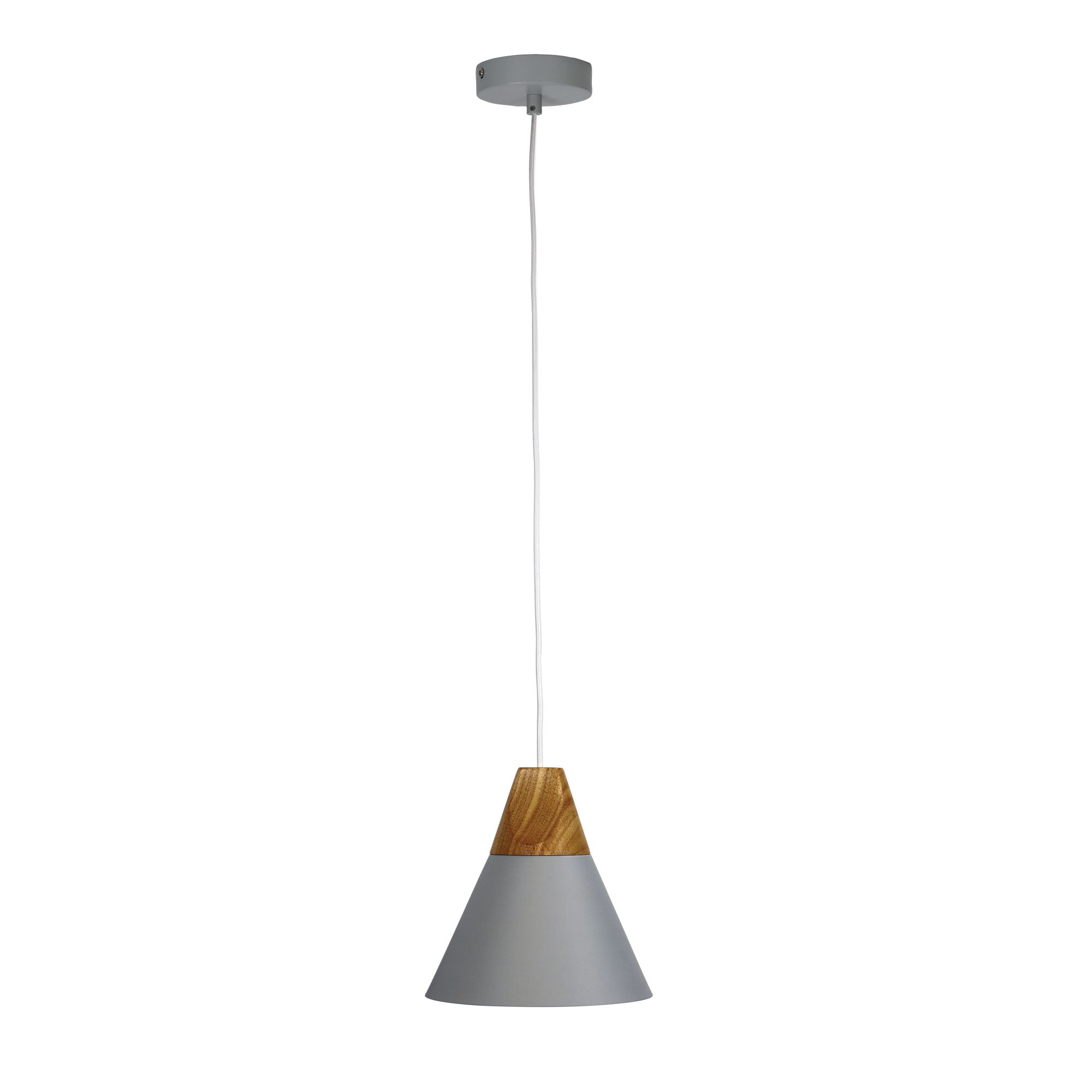 TRIGO.20 Stylish Conical Grey Pendant Oriel Lighting