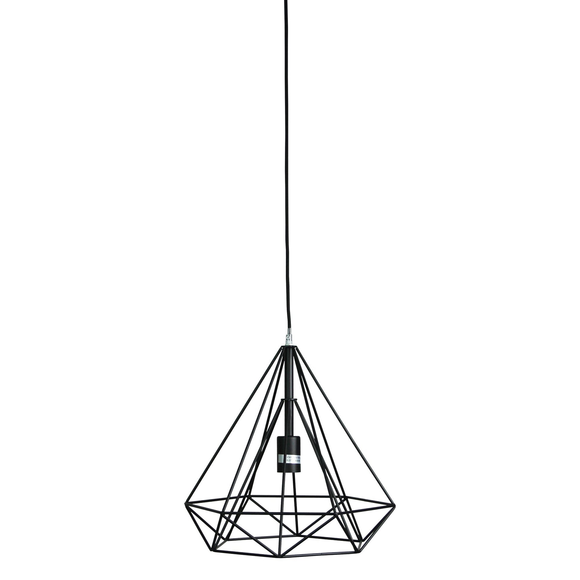 LENOX Black Geometric Urban Style Pendant Oriel Lighting