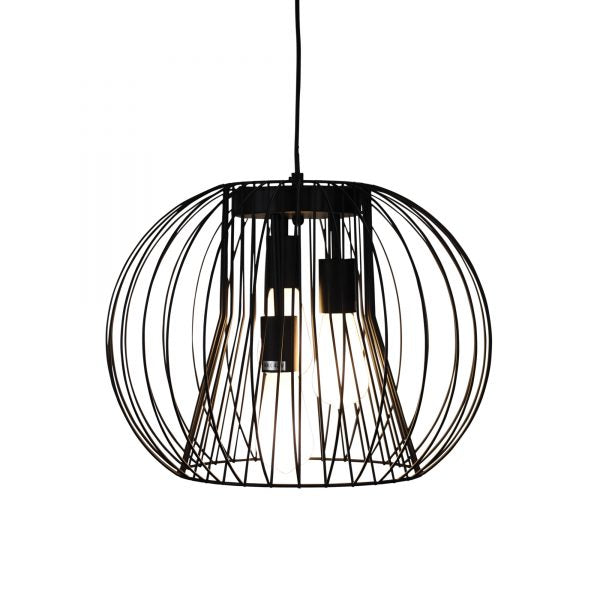 MALO.45 Black Wire 3 Light Pendant Oriel Lighting