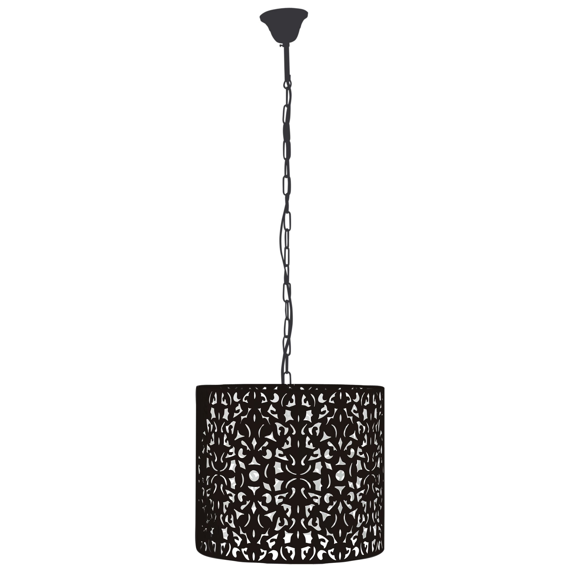 VICKY 35 Laser Cut Metal Pendant Black Oriel Lighting