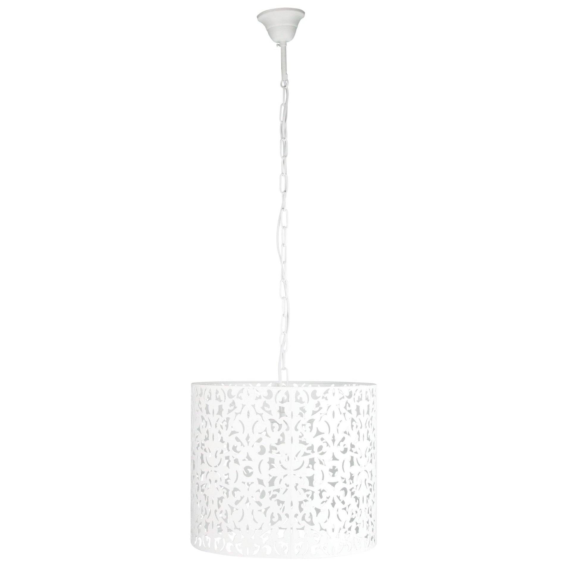 VICKY 35 Laser Cut Metal Pendant White Oriel Lighting