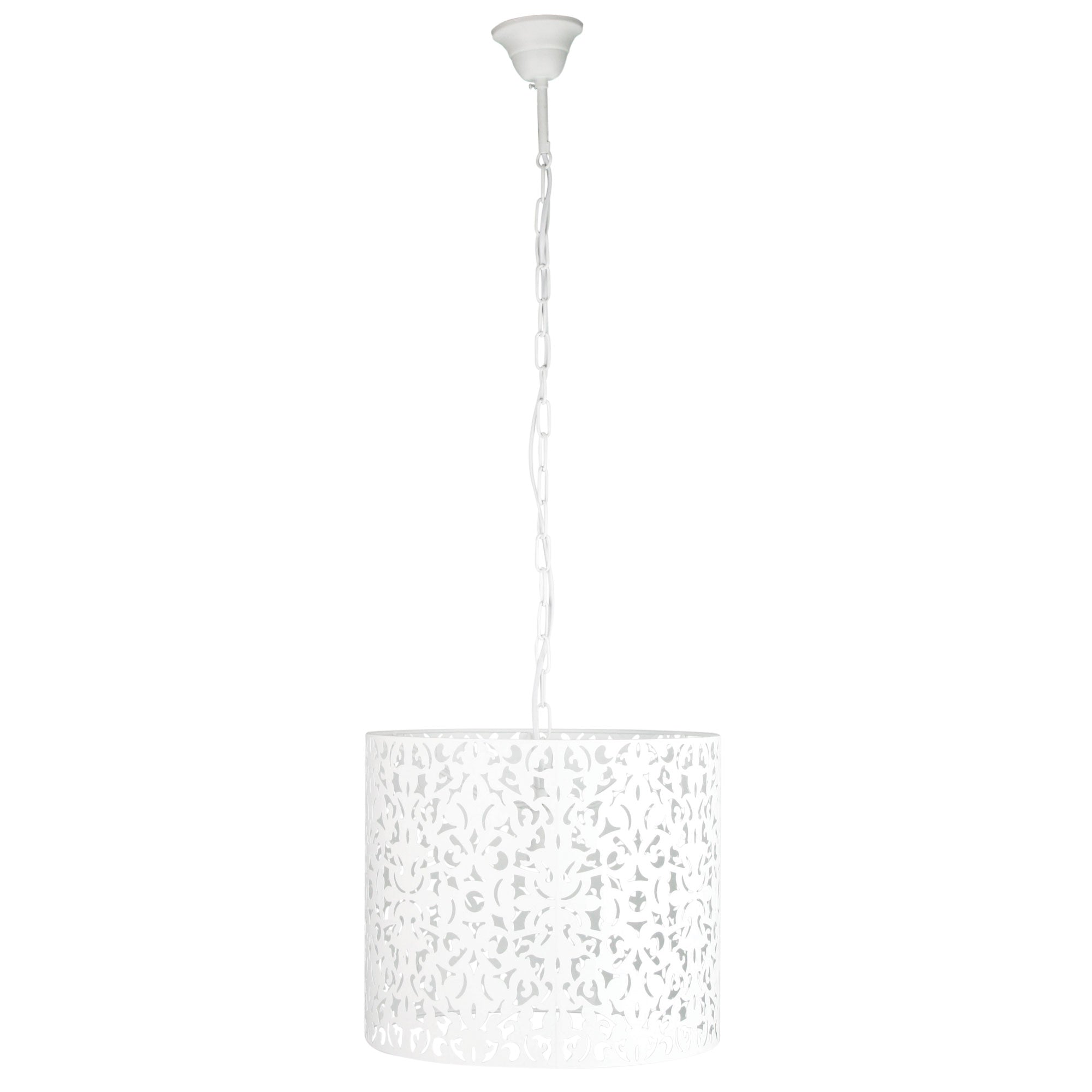 VICKY 35 Laser Cut Metal Pendant White Oriel Lighting