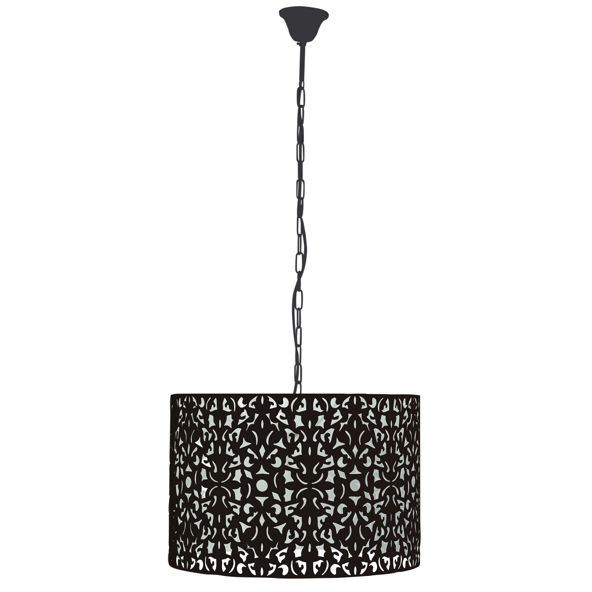 VICKY 45 Laser Cut Metal Pendant Black Oriel Lighting
