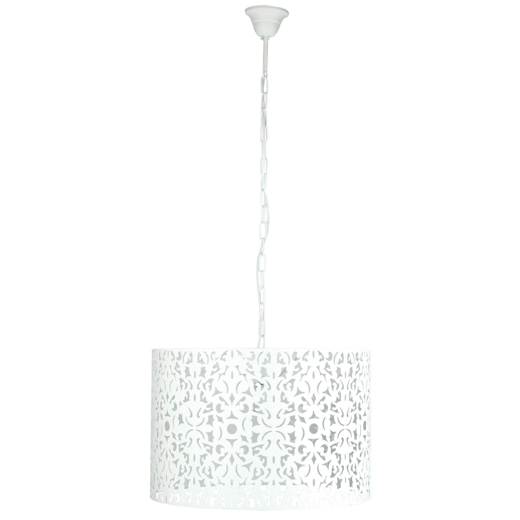 VICKY 45 Laser Cut Metal Pendant White Oriel Lighting