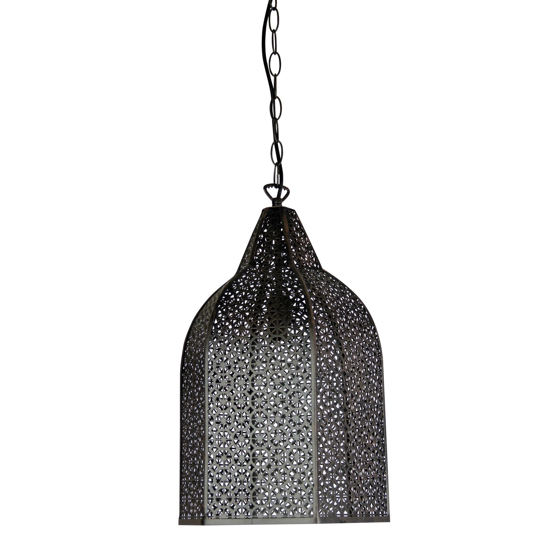 ISTANBUL Antique Rust Laser Cut Metal Pendant in Antique Bronze finish Oriel Lighting