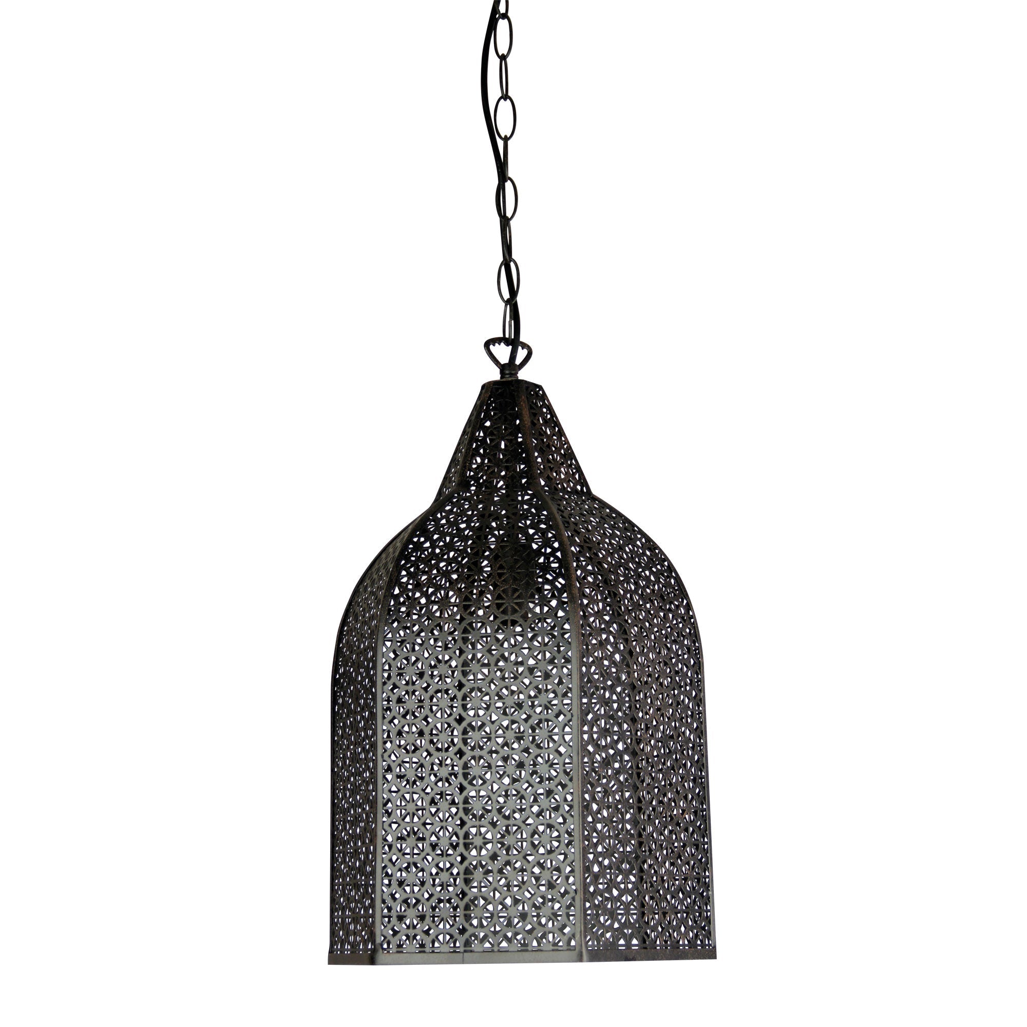 ISTANBUL Antique Rust Laser Cut Metal Pendant in Antique Bronze finish Oriel Lighting